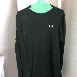 Under armor men’s L green face mask hoodie